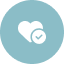 Sorteos mensuales heart circle check